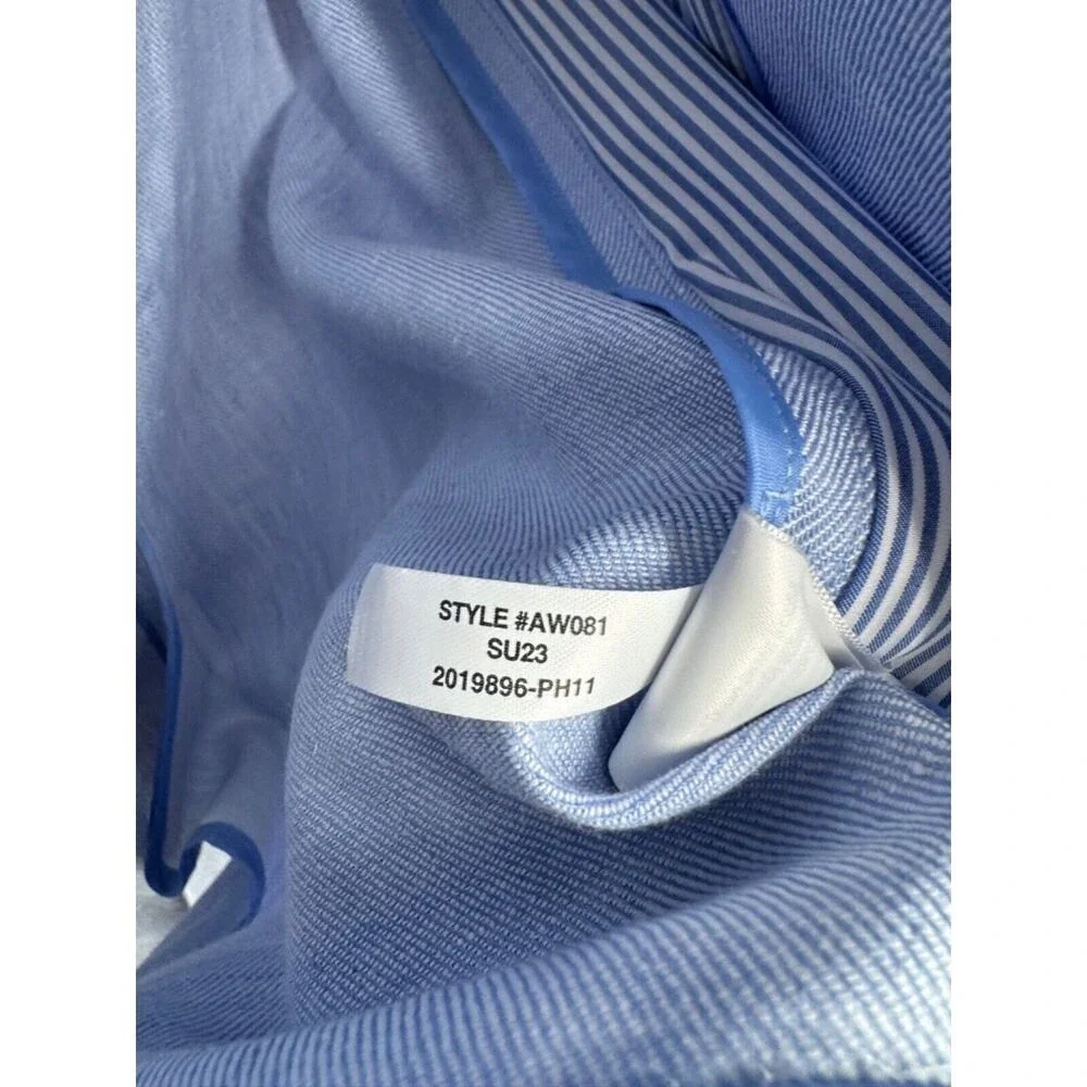 J. Crew Women's Blue Stretch Linen Blend Long Sleeve Bristol Blazer Size 18